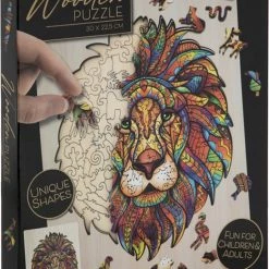 Grafix Houten Puzzel Leeuw | Unieke Puzzelstukjes In Vorm Van Dieren | 140 Puzzelstukjes | Puzzel Voor Kinderen En Volwassenen | Formaat 30 X 22.5 CM | Cadeau Voor Jong En Oud -Exporteren puzzels winkel 521x840