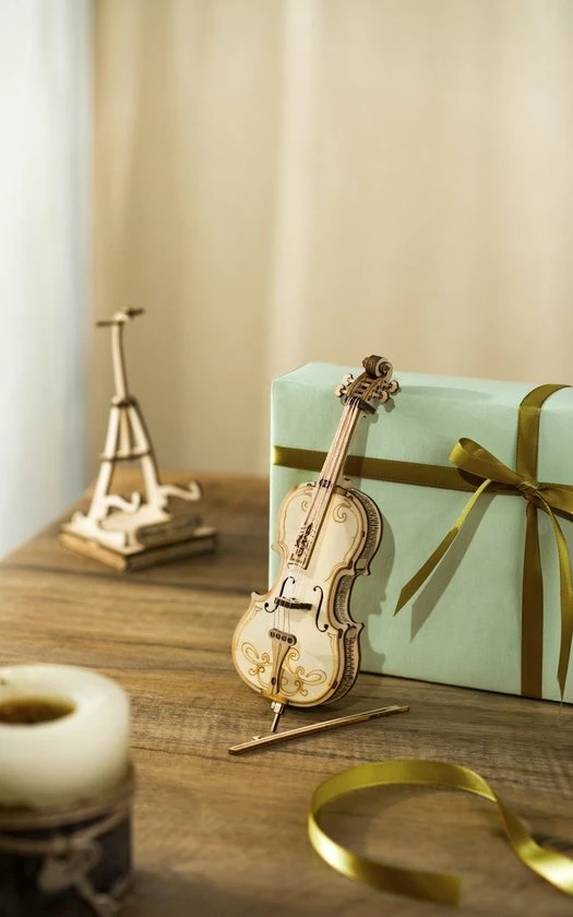 Robotime DIY 3D Houtenpuzzel Muziekinstrument Cello, TG411, 7x7x20cm - 6946785116809 5 Robotime DIY 3D Houtenpuzzel Muziekinstrument Cello, TG411, 7x7x20cm - 6946785116809 - Afbeelding 3