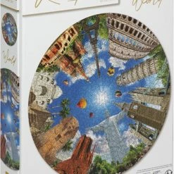 Grafix Ronde Puzzel 1000 Stukjes Voor Volwassenen | Wereld Puzzel | Legpuzzel | Diameter 68 CM | Geschikt Voor Kinderen Vanaf 14 Jaar -Exporteren puzzels winkel 527x840