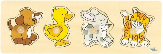 Goki 4-delige Dieren Puzzel 3 Goki 4-delige Dieren Puzzel