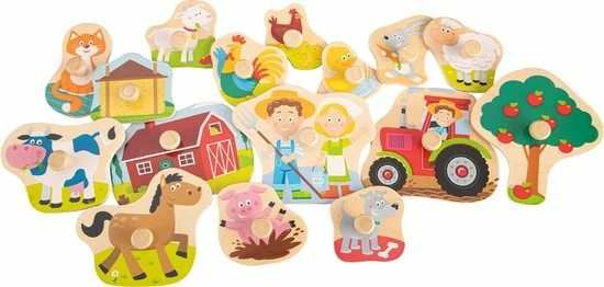New Classic Toys Grote Houten Legpuzzel Boerderijdieren 16 Puzzelstukjes - FSC 100%-gecertificeerd Hout 5 New Classic Toys Grote Houten Legpuzzel Boerderijdieren 16 Puzzelstukjes - FSC 100%-gecertificeerd Hout - Afbeelding 3