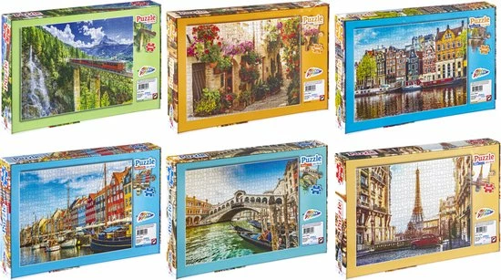 Grafix Voordeelpack 6x Puzzel 1000 Stukjes Volwassenen | Verschillende Steden Puzzels | Afmeting 50 X 70 CM | Legpuzzel 4 Grafix Voordeelpack 6x Puzzel 1000 Stukjes Volwassenen | Verschillende Steden Puzzels | Afmeting 50 X 70 CM | Legpuzzel - Afbeelding 2