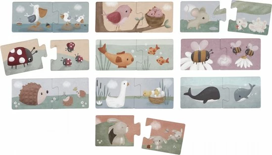 Little Dutch - Duo Puzzel Flowers & Butterflies FSC 4 Little Dutch - Duo Puzzel Flowers & Butterflies FSC - Afbeelding 2