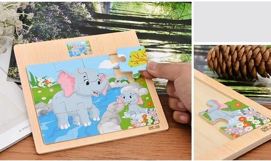 Sara Shop Hout Puzzel Van 12 Stukjes -Legpuzzels - Dier- Koe 7 Sara Shop Hout Puzzel Van 12 Stukjes -Legpuzzels - Dier- Koe - Afbeelding 5