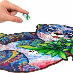 UNIDRAGON Houten Puzzel Dier - Serieuze Panda - 318 Stukjes - King Size 31x41 Cm -Exporteren puzzels winkel 550x336