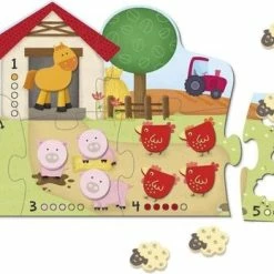 Goula Vormenpuzzel Boerderij Hout - Leren Tellen - 21 Stukjes -Exporteren puzzels winkel 550x348 5
