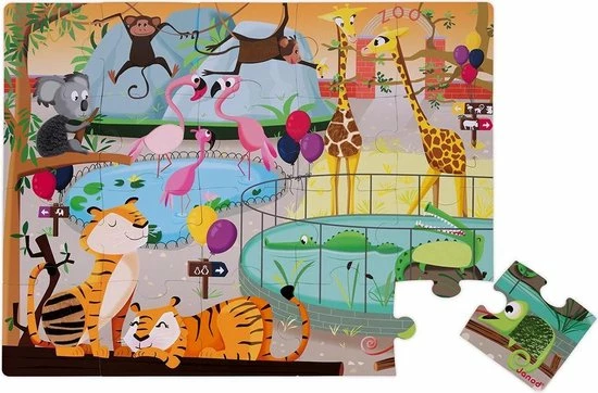 Janod Voelpuzzel - Een Dag In De Dierentuin 6 Janod Voelpuzzel - Een Dag In De Dierentuin - Afbeelding 4