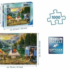 Ravensburger Puzzel Rustige Kampeerplek - Legpuzzel - 1000 Stukjes -Exporteren puzzels winkel 550x366 110