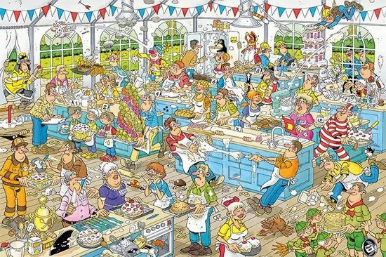 Jan Van Haasteren Taarten Toernooi Puzzel - 1500 Stukjes 12 Jan Van Haasteren Taarten Toernooi Puzzel - 1500 Stukjes - Afbeelding 10