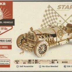 Robotime Modelbouwpakket V8 Gp Car 19 X 8 Cm Hout 220-delig -Exporteren puzzels winkel 550x370