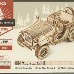 Robotime Modelbouwpakket Army Jeep 18,9 Cm Hout 369-delig -Exporteren puzzels winkel 550x370 3