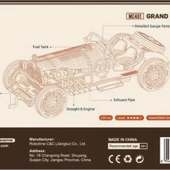 Robotime Modelbouwpakket V8 Gp Car 19 X 8 Cm Hout 220-delig -Exporteren puzzels winkel 550x371 4