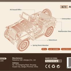 Robotime Modelbouwpakket Army Jeep 18,9 Cm Hout 369-delig -Exporteren puzzels winkel 550x371 6