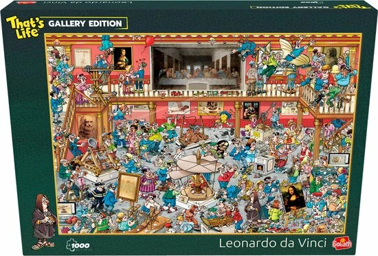 Goliath That's Life Gallery Edition: Leonardo Da Vinci - 1000 Puzzelstukjes - Legpuzzel (68x48cm) 9 Goliath That's Life Gallery Edition: Leonardo Da Vinci - 1000 Puzzelstukjes - Legpuzzel (68x48cm) - Afbeelding 7