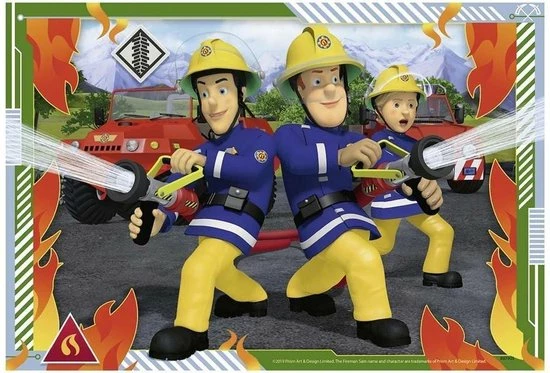 Ravensburger Puzzel Brandweerman Sam En Zijn Team - 2x12 Stukjes - Kinderpuzzel 4 Ravensburger Puzzel Brandweerman Sam En Zijn Team - 2x12 Stukjes - Kinderpuzzel - Afbeelding 2