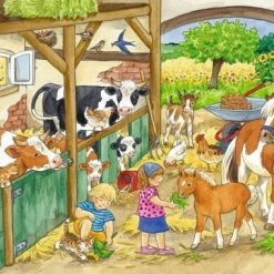Ravensburger Puzzel Vrolijk Boerderijleven- 2x24 Stukjes - Kinderpuzzel -Exporteren puzzels winkel 550x380 35