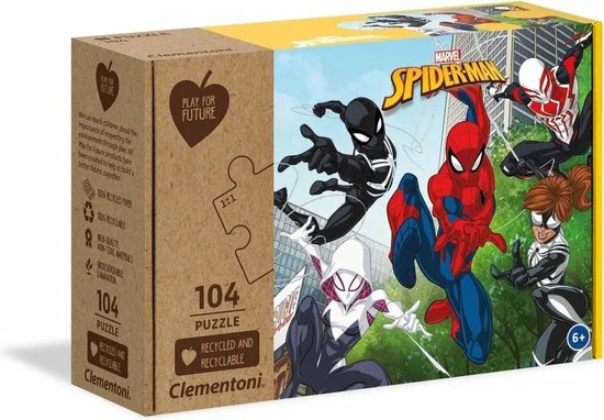 Clementoni Kinderpuzzels - Marvel Spiderman, Play For Future Puzzel 104 Stukjes, 6-8 Jaar - 27151 3 Clementoni Kinderpuzzels - Marvel Spiderman, Play For Future Puzzel 104 Stukjes, 6-8 Jaar - 27151