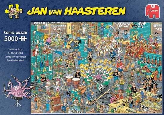 Jan Van Haasteren De Muziekwinkel Puzzel - 5000 Stukjes 9 Jan Van Haasteren De Muziekwinkel Puzzel - 5000 Stukjes - Afbeelding 7