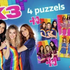 K3 Puzzel - 4 In 1 Puzzel - 36/49/64/100 Stukjes -Exporteren puzzels winkel 550x386 5
