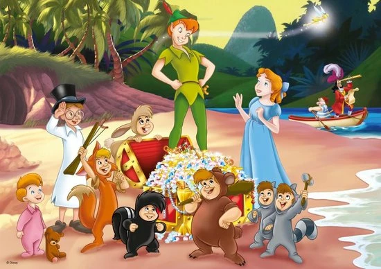 Disney King Puzzel - Peter Pan 500 St. Kinderen En Volwassenen -- 48 X 34 Cm 5 Disney King Puzzel - Peter Pan 500 St. Kinderen En Volwassenen -- 48 X 34 Cm - Afbeelding 3