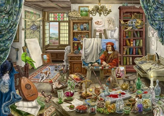 Ravensburger Escape Puzzle Da Vinci Artists Workshop - Legpuzzel - 759 Stukjes 5 Ravensburger Escape Puzzle Da Vinci Artists Workshop - Legpuzzel - 759 Stukjes - Afbeelding 3