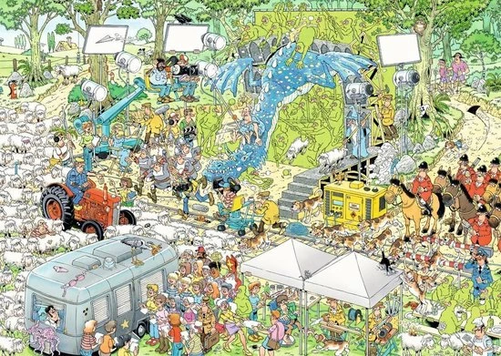 Jan Van Haasteren De Filmset Puzzel - 1000 Stukjes 7 Jan Van Haasteren De Filmset Puzzel - 1000 Stukjes - Afbeelding 5