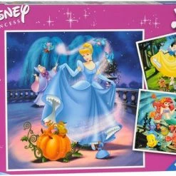 Ravensburger Puzzel Disney Princess - Sneeuwwitje, Assepoester & Ariel - 3x49 Stukjes - Kinderpuzzel -Exporteren puzzels winkel 550x391 21