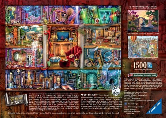 Ravensburger Puzzel De Grote Bibliotheek - Legpuzzel - 1500 Stukjes 6 Ravensburger Puzzel De Grote Bibliotheek - Legpuzzel - 1500 Stukjes - Afbeelding 4
