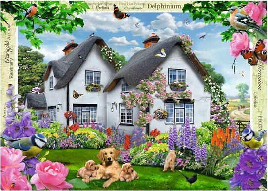 Ravensburger Puzzel Delphinium Cottage - Legpuzzel - 1000 Stukjes 5 Ravensburger Puzzel Delphinium Cottage - Legpuzzel - 1000 Stukjes - Afbeelding 3