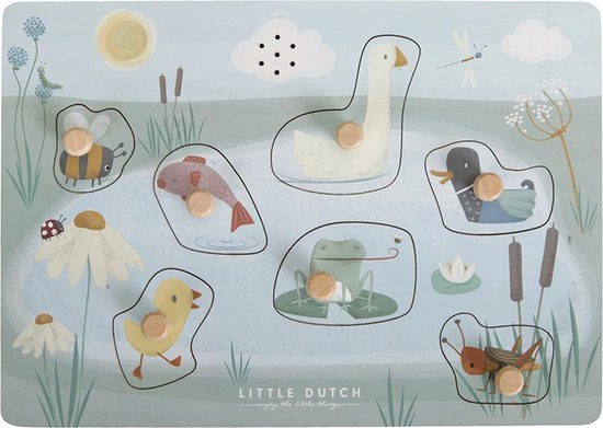 Little Dutch Houten Geluidenpuzzel Dieren 3 Little Dutch Houten Geluidenpuzzel Dieren