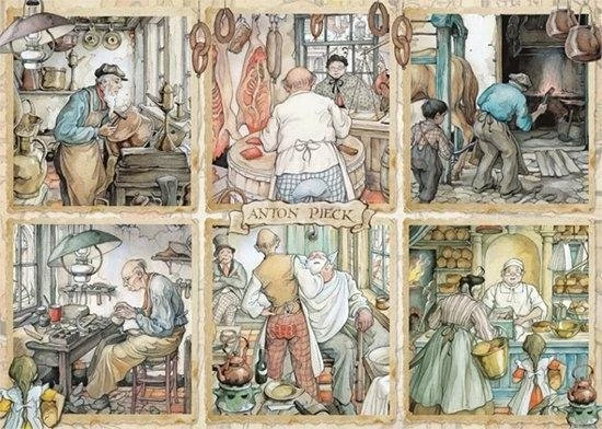 Jumbo Premium Collection Puzzel Anton Pieck Ambachtslieden - Legpuzzel - 1000 Stukjes 12 Jumbo Premium Collection Puzzel Anton Pieck Ambachtslieden - Legpuzzel - 1000 Stukjes - Afbeelding 10