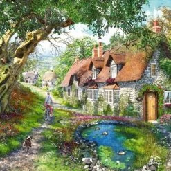 Ravensburger Puzzel - Flower Hill Lane - Bloemenlaan - 1000st. -Exporteren puzzels winkel 550x392 185