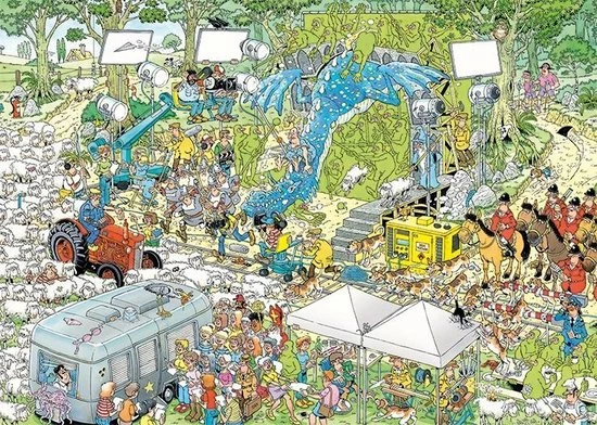 Jan Van Haasteren De Filmset Puzzel - 1000 Stukjes 12 Jan Van Haasteren De Filmset Puzzel - 1000 Stukjes - Afbeelding 10