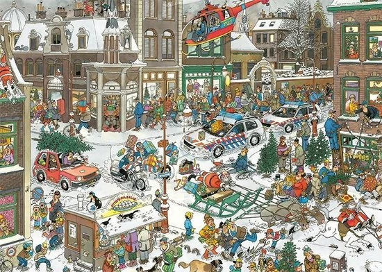 Jan Van Haasteren Kerstmis Puzzel - 1000 Stukjes 14 Jan Van Haasteren Kerstmis Puzzel - 1000 Stukjes - Afbeelding 12