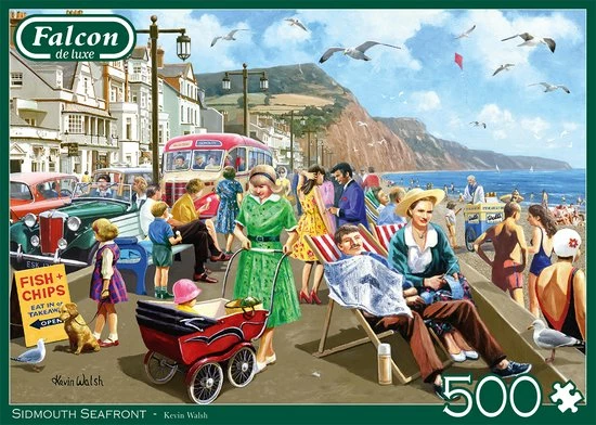 Falcon Puzzel Sidmouth Seafront - Legpuzzel - 500 Stukjes 5 Falcon Puzzel Sidmouth Seafront - Legpuzzel - 500 Stukjes - Afbeelding 3