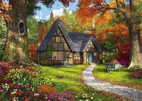 Falcon Puzzel The Woodland Cottage - Legpuzzel - 2 X 1000 Stukjes 5 Falcon Puzzel The Woodland Cottage - Legpuzzel - 2 X 1000 Stukjes - Afbeelding 3