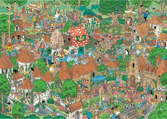 Jan Van Haasteren Efteling Sprookjesbos Puzzel - 1000 Stukjes 5 Jan Van Haasteren Efteling Sprookjesbos Puzzel - 1000 Stukjes - Afbeelding 3