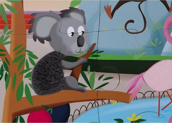 Janod Voelpuzzel - Een Dag In De Dierentuin 14 Janod Voelpuzzel - Een Dag In De Dierentuin - Afbeelding 12