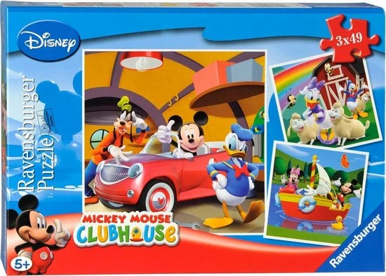 Ravensburger Puzzel Disney Mickey Mouse: Iedereen Houdt Van Mickey - 3x49 Stukjes - Kinderpuzzel 13 Ravensburger Puzzel Disney Mickey Mouse: Iedereen Houdt Van Mickey - 3x49 Stukjes - Kinderpuzzel - Afbeelding 11