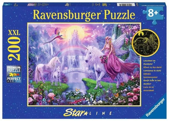 Ravensburger Puzzel Magische Eenhoornnacht - Legpuzzel - 200 Stukjes 5 Ravensburger Puzzel Magische Eenhoornnacht - Legpuzzel - 200 Stukjes - Afbeelding 3