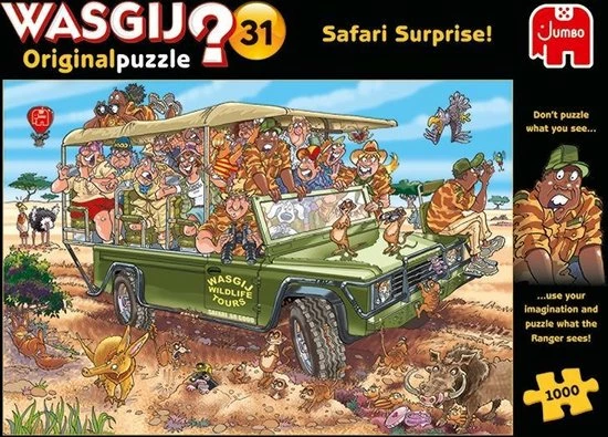 Wasgij Original 31 Safari Spektakel! Puzzel - 1000 Stukjes 14 Wasgij Original 31 Safari Spektakel! Puzzel - 1000 Stukjes - Afbeelding 12