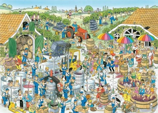 Jan Van Haasteren De Wijnmakerij Puzzel - 1000 Stukjes 9 Jan Van Haasteren De Wijnmakerij Puzzel - 1000 Stukjes - Afbeelding 7