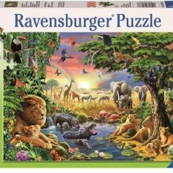Ravensburger Puzzel Avondzon Bij De Drinkplaats - Legpuzzel - 300XXL Stukjes -Exporteren puzzels winkel 550x396 13