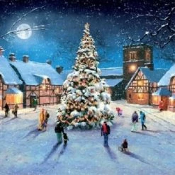 F2Winter Kerstpuzzel 1000 Stukjes, Christmas Village, Legpuzzel Kerst, Kerstmis, Winter, Puzzel -Exporteren puzzels winkel 550x396 22