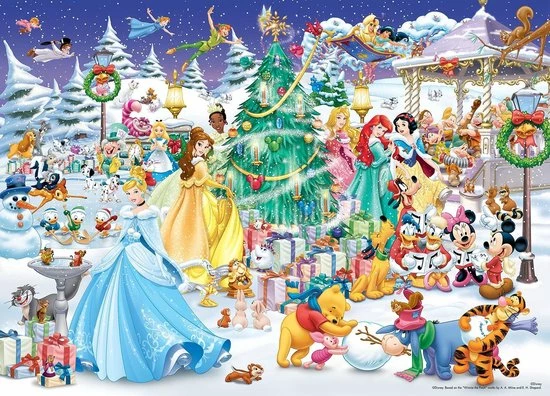 King Disney - Puzzel - Winter Wonderland - 1000 Stukjes - Multicolor 4 King Disney - Puzzel - Winter Wonderland - 1000 Stukjes - Multicolor - Afbeelding 2