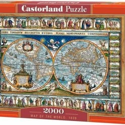 Castorland Map Of The World 1639 Legpuzzel - 2000 Stukjes