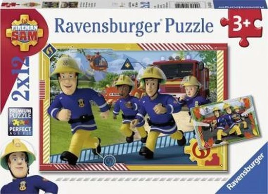 Ravensburger Puzzel Brandweerman Sam En Zijn Team - 2x12 Stukjes - Kinderpuzzel 10 Ravensburger Puzzel Brandweerman Sam En Zijn Team - 2x12 Stukjes - Kinderpuzzel - Afbeelding 8