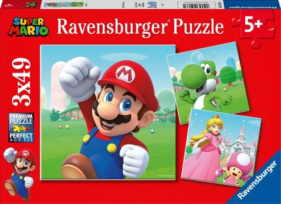 Ravensburger Puzzel Super Mario - 3x49 Stukjes - Kinderpuzzel 3 Ravensburger Puzzel Super Mario - 3x49 Stukjes - Kinderpuzzel
