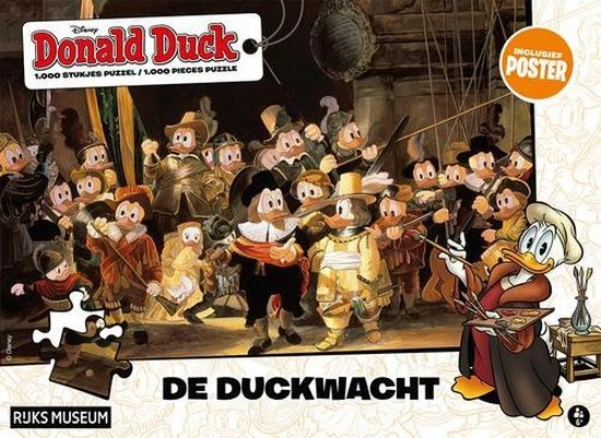 Donald Duck Puzzel 1000 Stukjes - De Duckwacht 3 Donald Duck Puzzel 1000 Stukjes - De Duckwacht