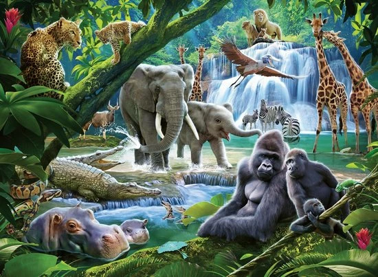 Ravensburger Puzzel Jungle Dieren - Legpuzzel - 100 Stukjes 5 Ravensburger Puzzel Jungle Dieren - Legpuzzel - 100 Stukjes - Afbeelding 3